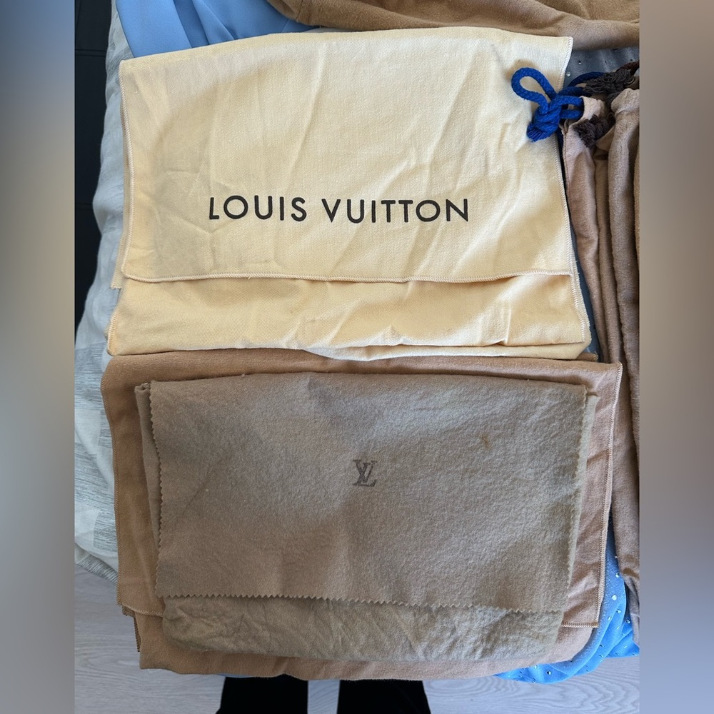 Louis Vuitton Beige and Brown Dust Bags